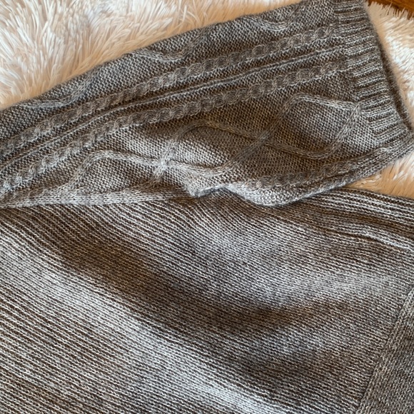 Chico's Gray Wool Blend Open Cardigan Soft Cable Knit Sweater - Picture 16 of 16